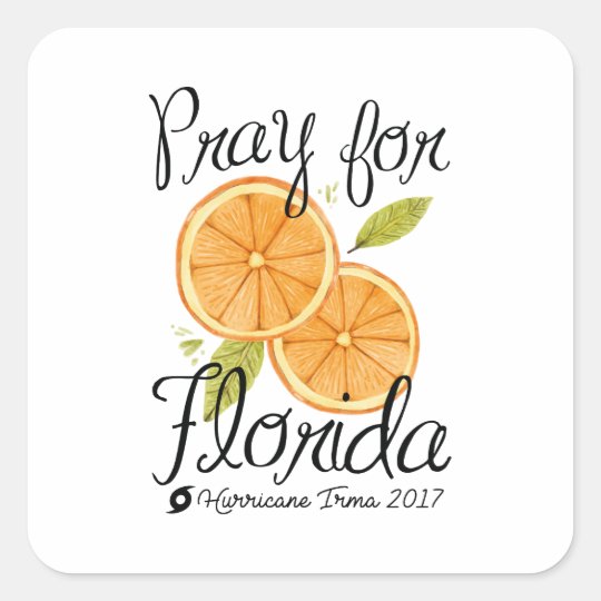 Pray For Florida Square Sticker