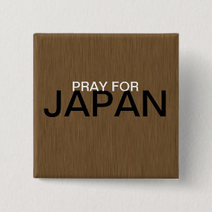 PRAY FOR JAPAN 15 CM SQUARE BADGE