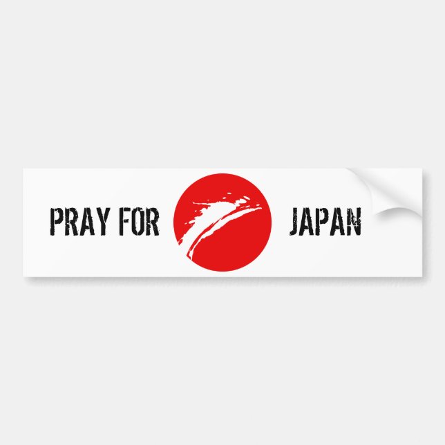 Pray for Japan Bumper Sticker (Front)