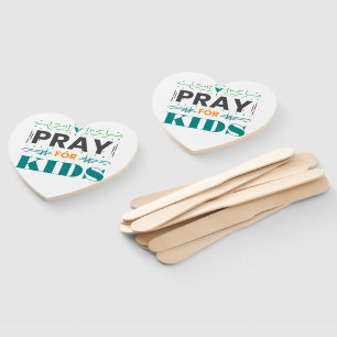 Pray for kids hand fan