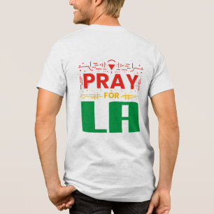 Pray for LA • Prayer for Los Angeles Throw Pillow Tri-Blend Shirt