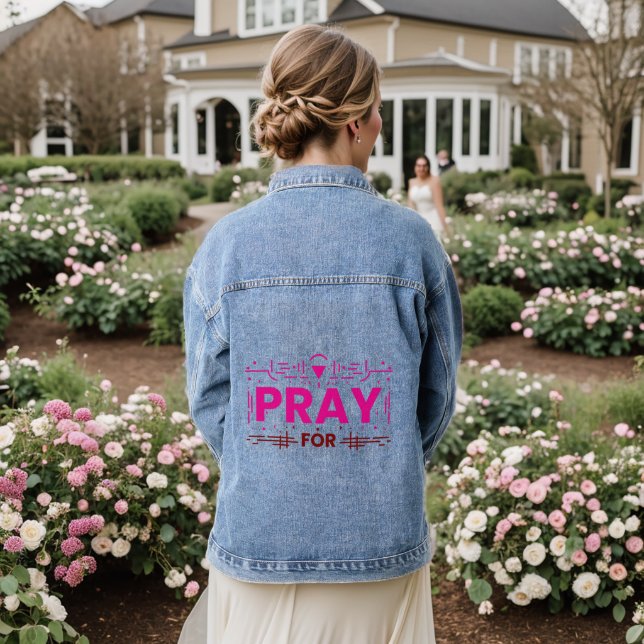 Pray For Lives Matter Denim Jacket (Wedding Back)