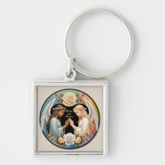 Pray for Peace Angels Key Ring