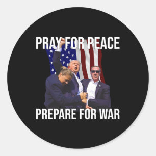 Pray For Peace Classic Round Sticker