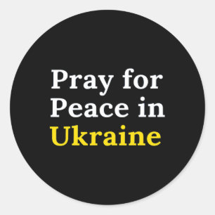 Pray For Peace In Ukraine Classic Round Sticker
