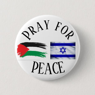 Pray for Peace Palestine Israel 6 Cm Round Badge