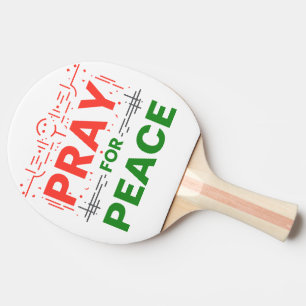 Pray For Peace Ping Pong Paddle
