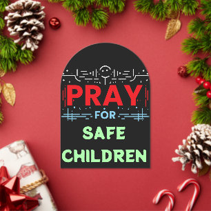 Pray for safe children acrylic invitations