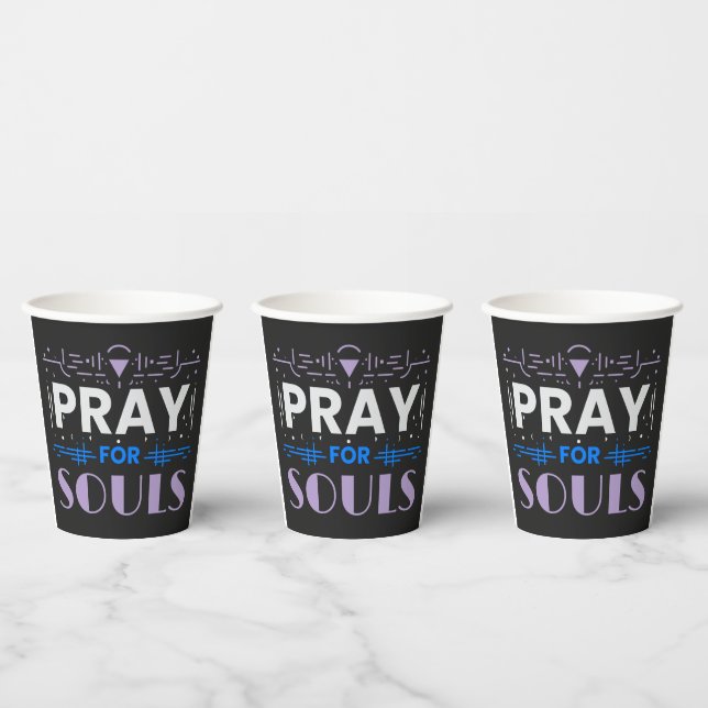 Pray for Souls Paper Cups (Multi)