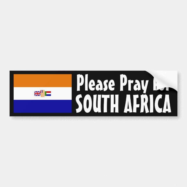 Pray for South Africa Bumper Sticker (Front)