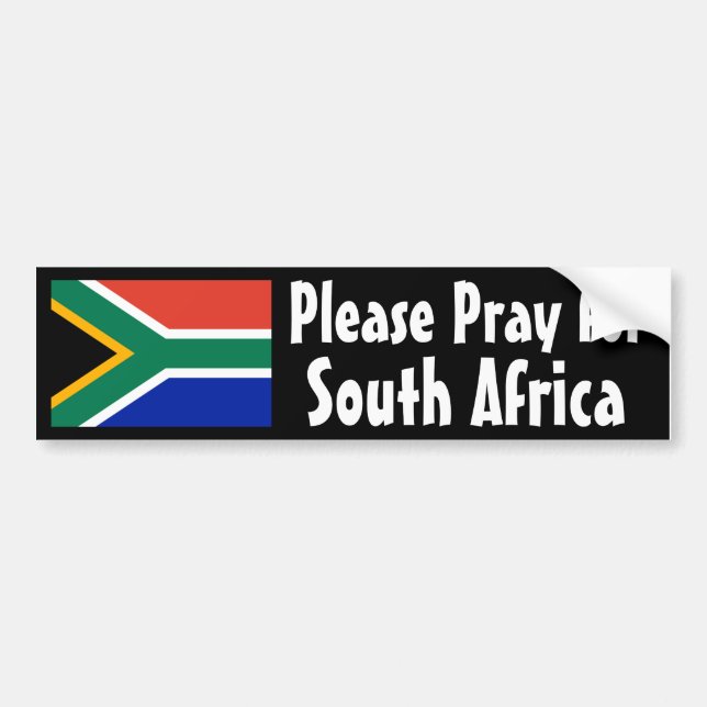Pray for South Africa Bumper Sticker (Front)