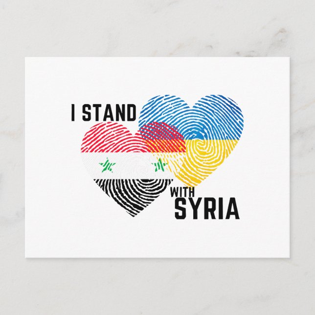 Pray for  Syria Holiday Postcard (Front)