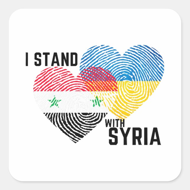 Pray for  Syria Square Sticker (Front)