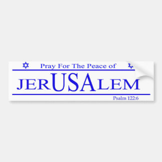 Pray For The Peace of JERUSALEM Bumper Sticker