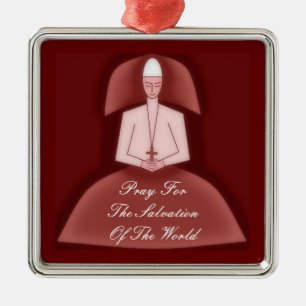 PRAY FOR THE SALVATION OF THE WORLD METAL ORNAMENT