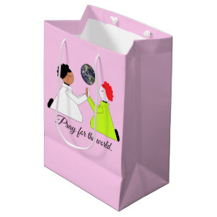 Pray for the World: Lavender Medium Gift Bag