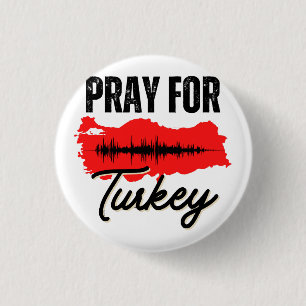 Pray For Turkey 3 Cm Round Badge