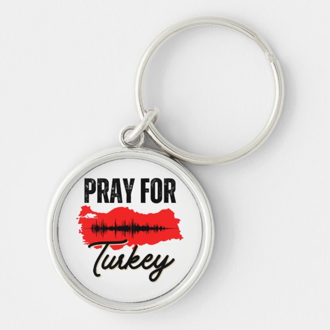 Pray For Turkey Key Ring (Front)