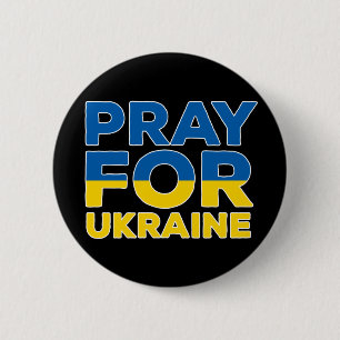 Pray For Ukraine 6 Cm Round Badge