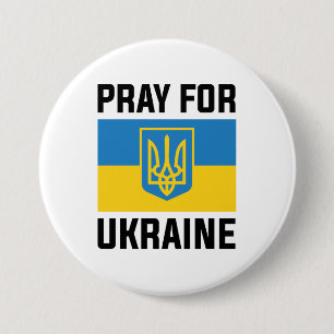 Pray For Ukraine 7.5 Cm Round Badge