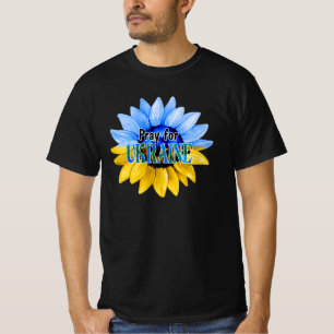 Pray For Ukraine Blue And Yellow Sunflower T-Shirt