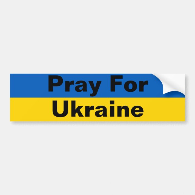 Pray For Ukraine Bumper Sticker (Front)