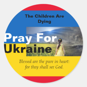 Pray For Ukraine Classic Round Sticker