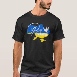 Pray For Ukraine Flag Free Ukraine - I Support Ukr T-Shirt