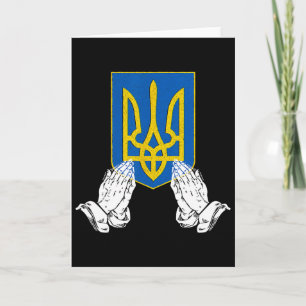 Pray For Ukraine Flag Vintage We Want Peace Card