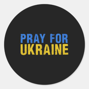 Pray For Ukraine I Stand With Ukraine Shirt Ukrain Classic Round Sticker