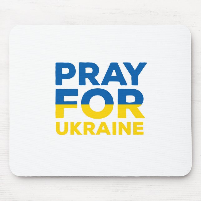Pray For Ukraine Mouse Pad (Front)