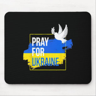 Pray For Ukraine Peace Dove Men Women Stop War Mouse Pad
