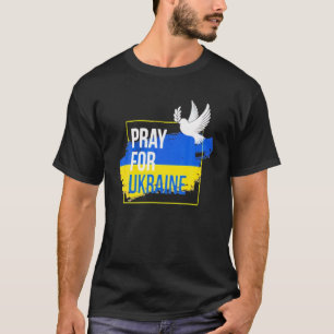 Pray For Ukraine Peace Dove Men Women Stop War T-Shirt