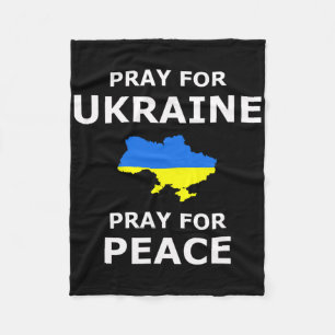Pray For Ukraine Peace Ukraine Flag Fleece Blanket