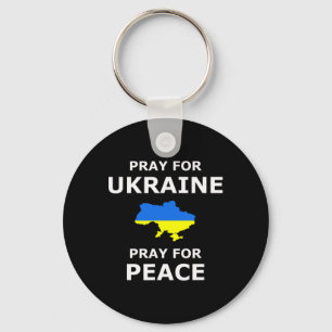 Pray For Ukraine Peace Ukraine Flag  Key Ring