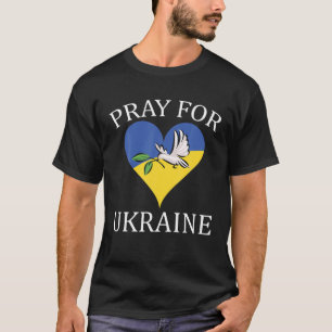 Pray For Ukraine Solidarity Peace Heart T-Shirt