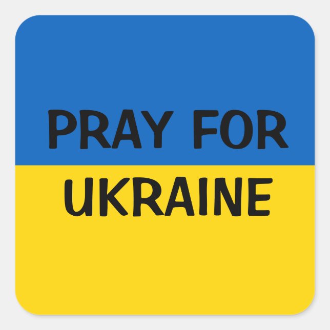 Pray for Ukraine sticker (Front)