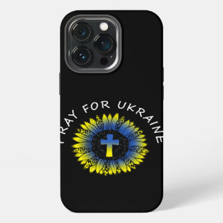 Pray for Ukraine Sunflower and Cross Case-Mate iPh iPhone 13 Pro Case