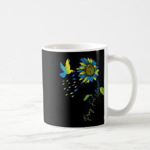 Pray For Ukraine Sunflower Ukrainian Flag Ukraine  Coffee Mug
