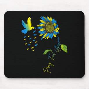 Pray For Ukraine Sunflower Ukrainian Flag Ukraine Mouse Pad
