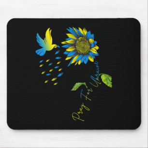 Pray For Ukraine Sunflower Ukrainian Flag Ukraine  Mouse Pad