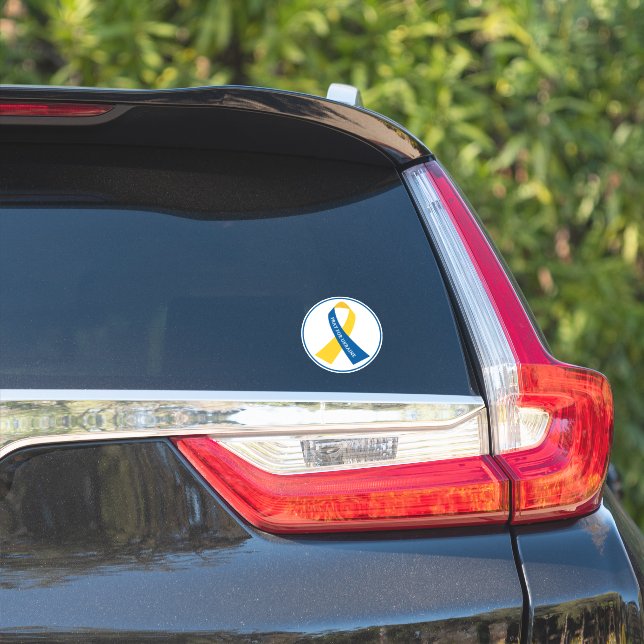 Pray for Ukraine Support Ribbon Vinyl Car (Car Side)