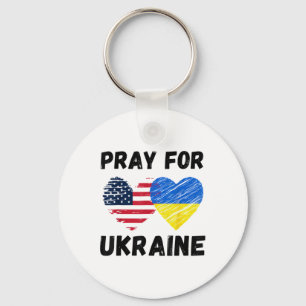 Pray For Ukraine Support Ukrainian American Usa He Key Ring