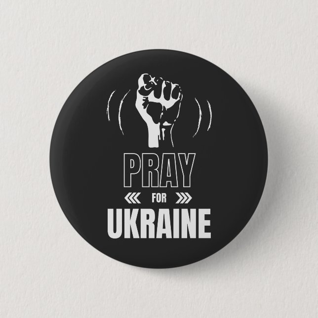 Pray for Ukraine - Support Ukrainians 6 Cm Round Badge (Front)