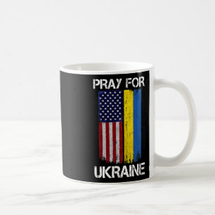 Pray For Ukraine Us Ukraine Flag Vintage Support U Coffee Mug