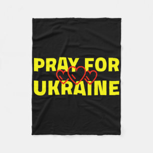 Pray For Ukraine With Ukraine Shirt Pray For Ukrai Fleece Blanket
