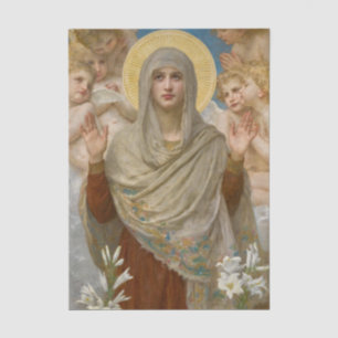 Pray For Us by William Bouguereau Tissue Paper