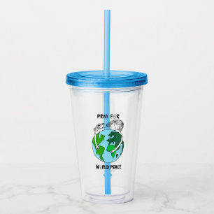 Pray For World Peace Acrylic Tumbler