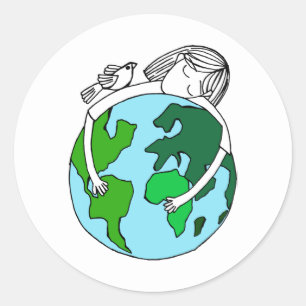 Pray For World Peace Classic Round Sticker