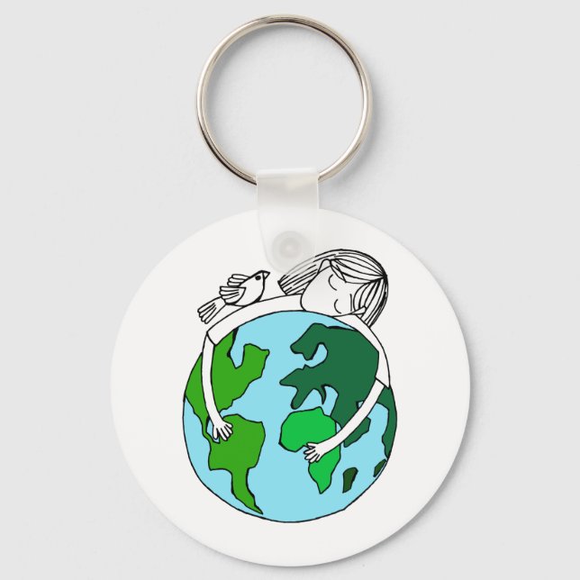 Pray For World Peace Key Ring (Front)